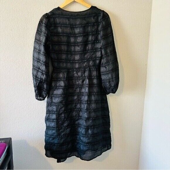 Glamorous Check Midaxi Wrap Dress Black Size 6 - Picture 4 of 9